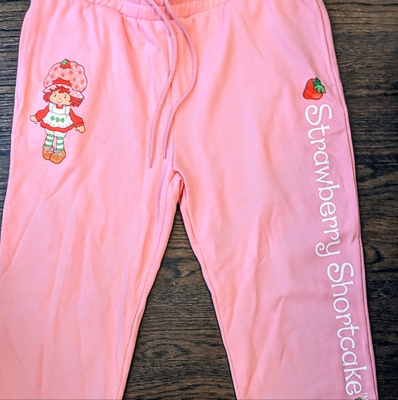 New Strawberry Shortcake Pink Sweatpants Large - Picture 2 of 3
